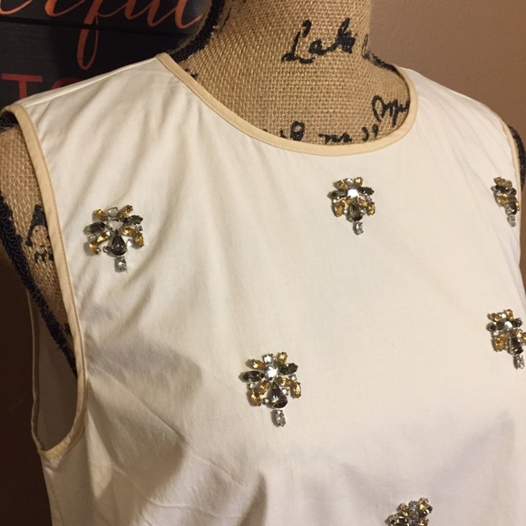 J. Crew Jeweled Blouse - Picture 2 of 7